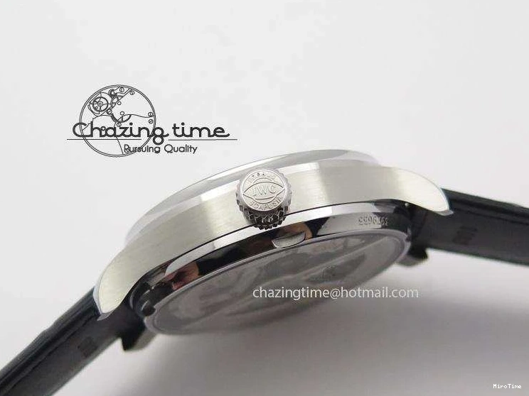 MIROTIME 0205 Practical Portuguese Real PR IW500109 ZF 1:1 Best Edition Black Dial On Black Leather Strap A52010 V 7308